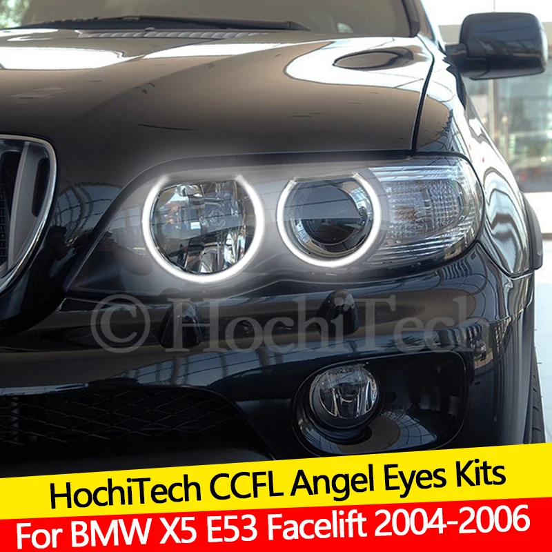 

Для BMW X5 E53 Facelift 2004 2005 2006, демонский глаз, высокое качество, CCFL, комплект «ангельские глазки», теплое белое кольцо