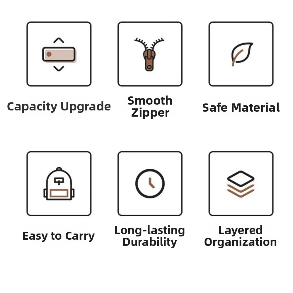 Gift Solid Color Pencil Case Portable Large Capacity Stationery Organizer Zipper Closure Durable Pen Organizer Pouch Office Use