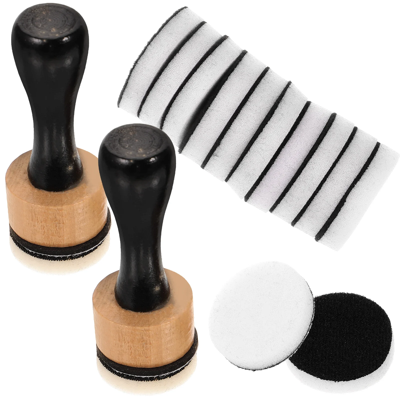 Mini Ink Mixing Foam Pads Distress for Blending Sponge Round Wooden Distressing Tool Tools