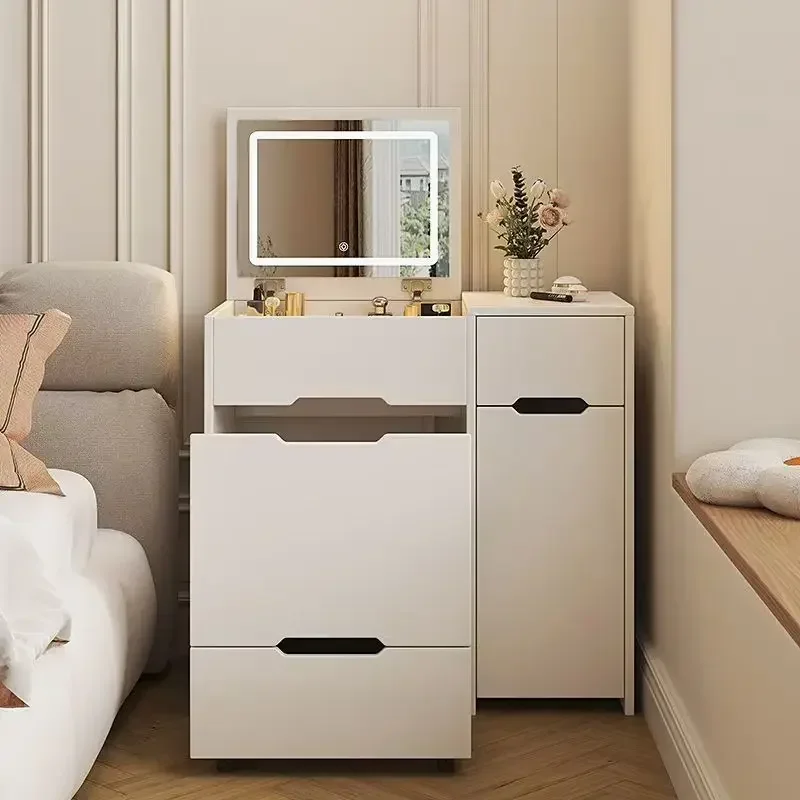 Bedroom Makeup Vanity Table Mirror Desk Chair Drawers Dressing Table Storage Mobile Living Room Vestidores Chinese Furniture