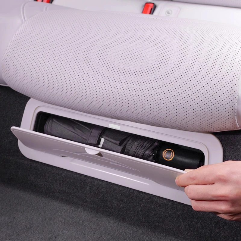 Good Quality NewFor Xiaomi SU7 Rear Seat Under Umbrella Slot Protective Cover Storage Box Dust Protection Car Interior Accessori