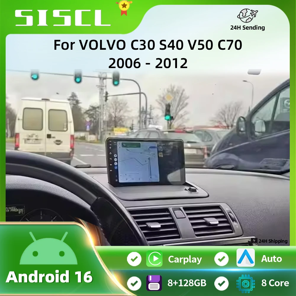 

Автомагнитола Android 16 для VOLVO C30 S40 V50 C70 2006-2012, мультимедийный видеоплеер, навигация, стерео, GPS, DSP, TS10, NO2, 2 DIN, DVD