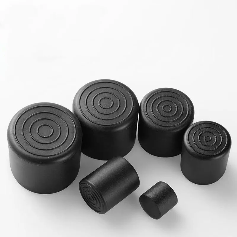 8/10/12/14/16/20/25/30-120mm Round Rubber Chair Leg Pad Furniture Foot Table End Plugs PVC Mute Anti-Skid Floor Protector Caps