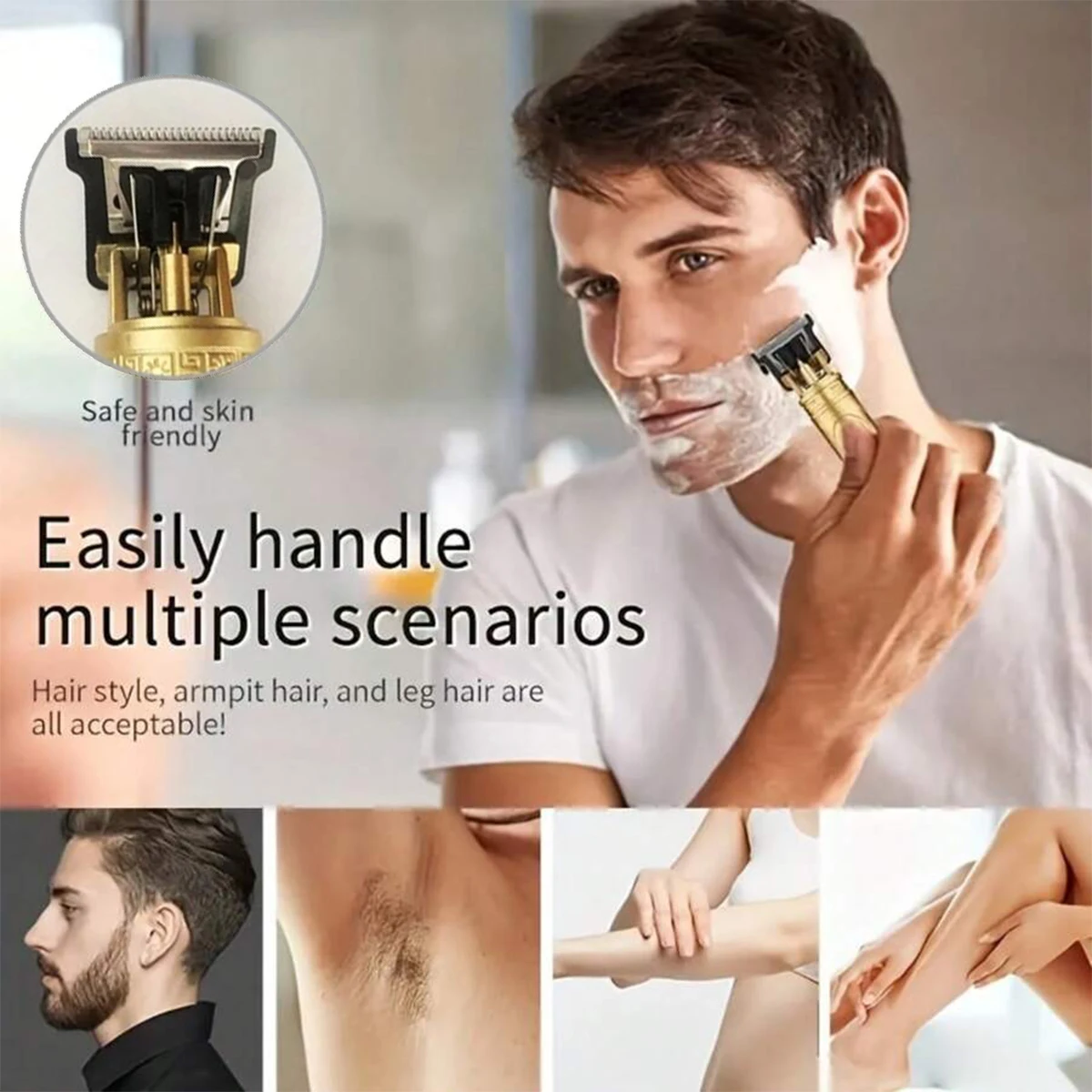 Electric Hair Clipper Rechargeable Shaver Beard Trimmer Professional Hair Trimmer Barber Cordless Men Hair Cutting Machine