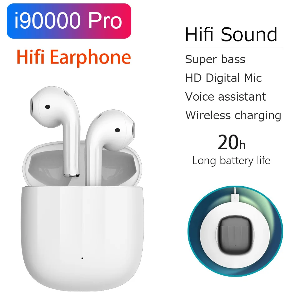 TOP i90000 Pro AP 2 TWS Wireless Earphones Air2 i10 i90000 MAX TWS2 15D Super Bass Bluetooth Earphone Earbuds Great Sound HD MIC