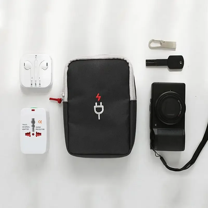 

Portable Travel Tech Gear Holder Bag for USB Power Bank and Electronics Accessories
