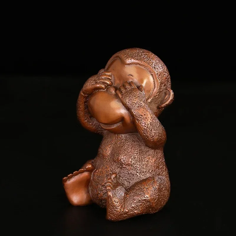 Tabletop decoration bronze monkey statue