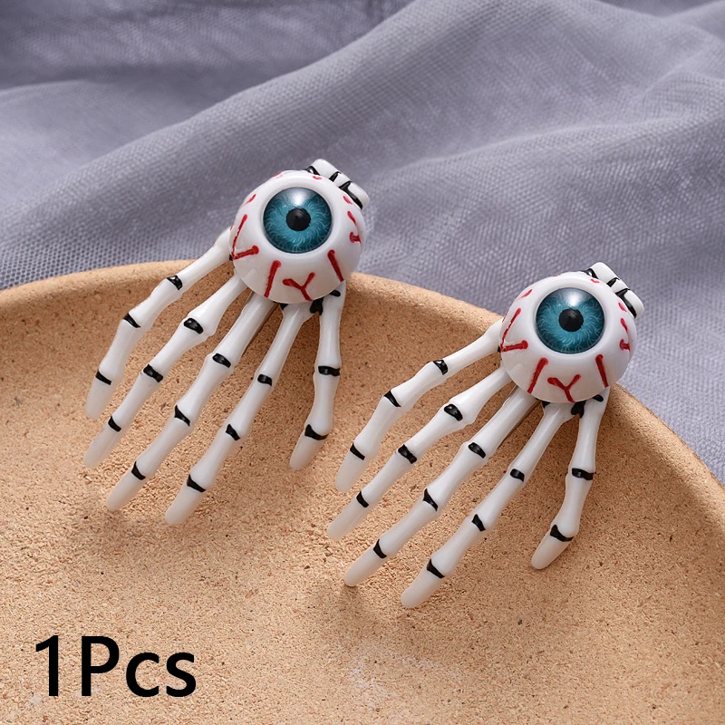 1 قطعة Harajuku عيون الدم هالوين عيون الدم هالوين اكسسوارات مضحك دبابيس الشعر عبر الحدود أغطية الرأس