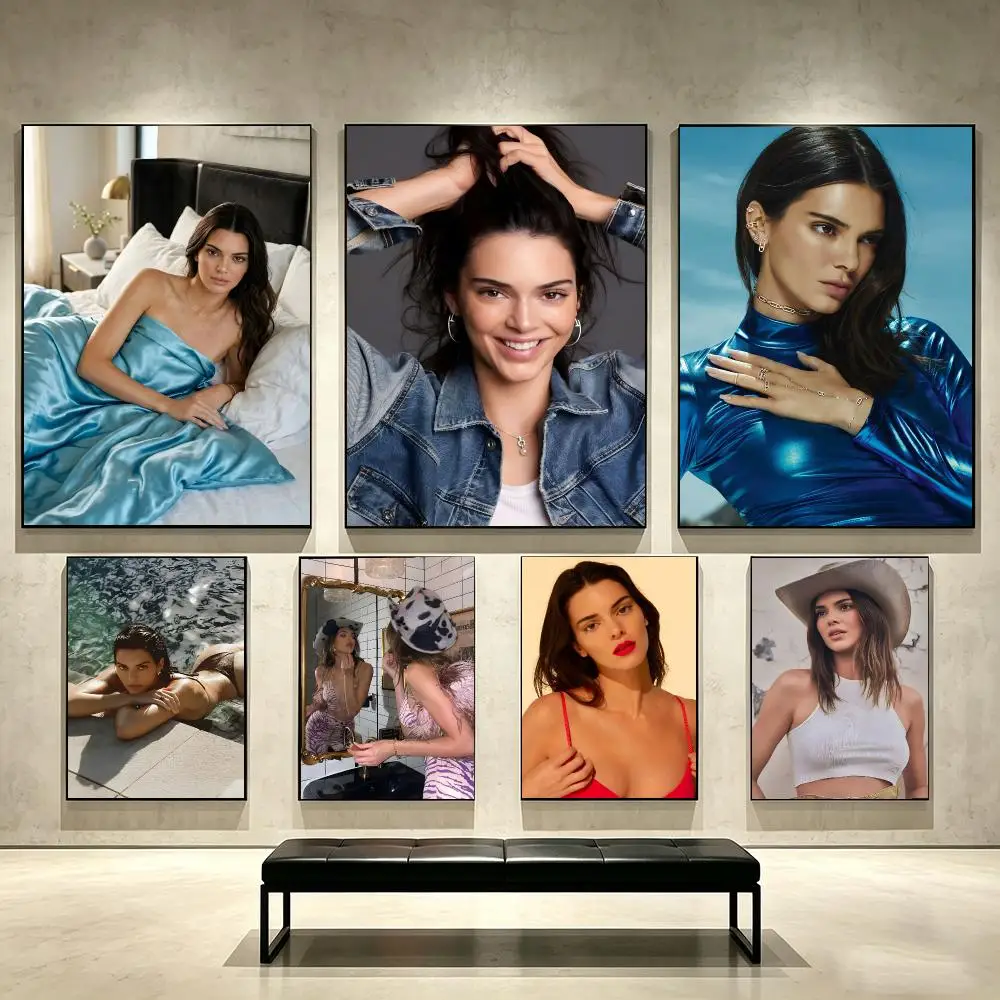 Chic Modern Elegant Fashion Model K-Kendall Jenner Poster Self Adhesive PP Wall Art No Frame Bedroom Playroom Decor