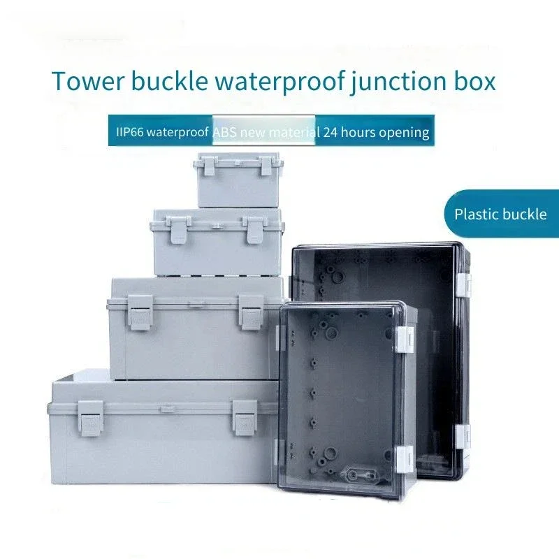 Waterproof Plastic Transparent Hinge Manufacturer Buckle Junction Box Outdoor Foundation Distribution Box Wholesale