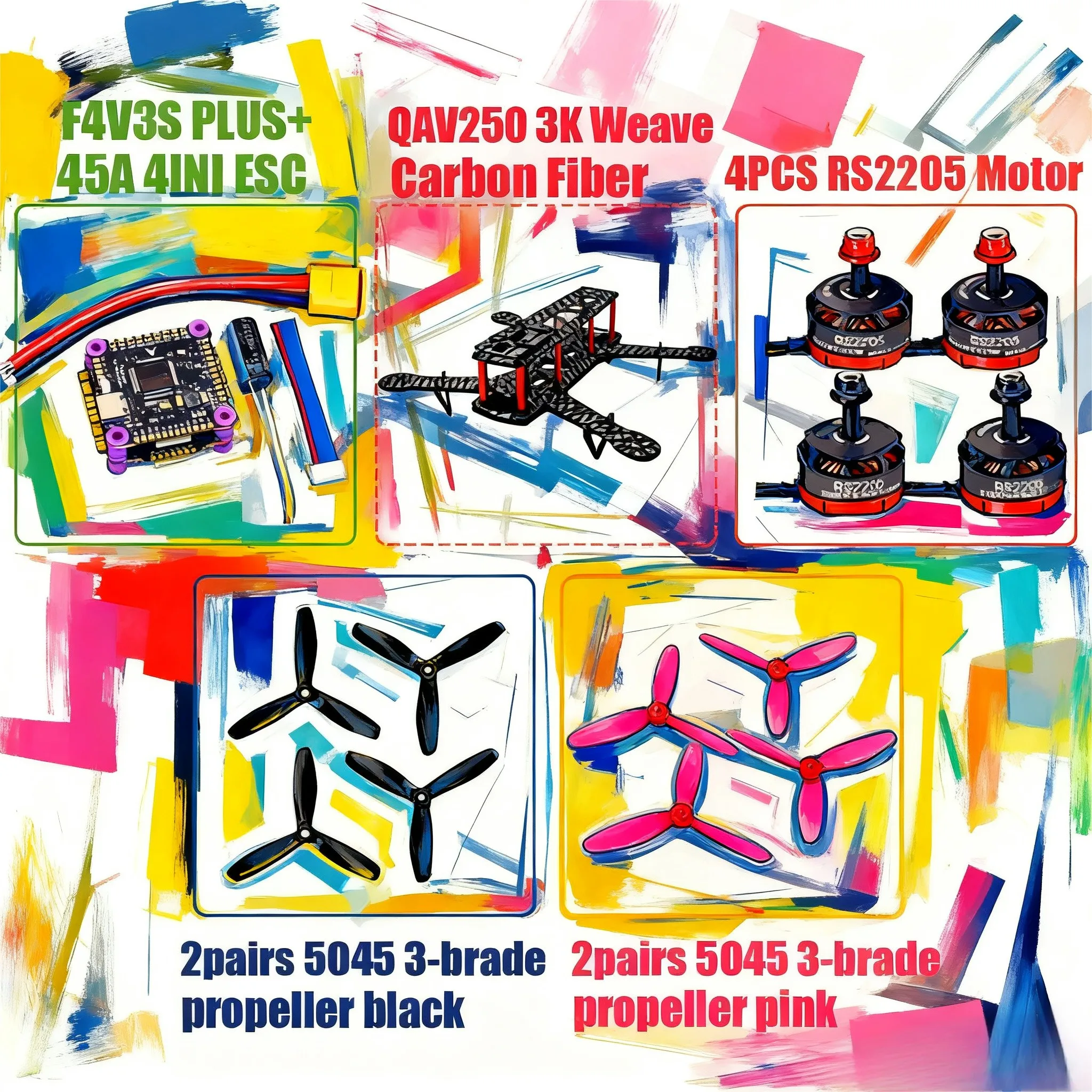 Angeltoy F4V3S F4 V3 V3S PLUS Flight Controller Built-in Barometer OSD 5V 9V Dual Output for RC FPV Racing Drone Betaflight INAV