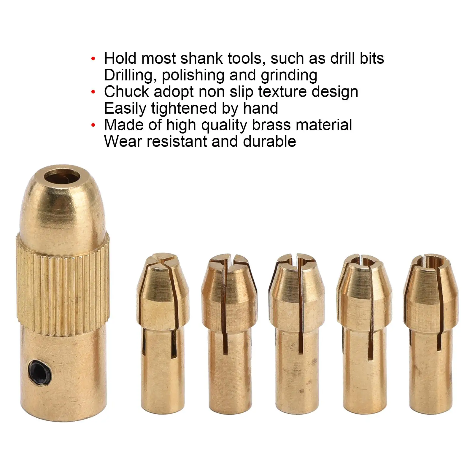 Mandril de latão - polimento e moagem para fácil aperto de bits