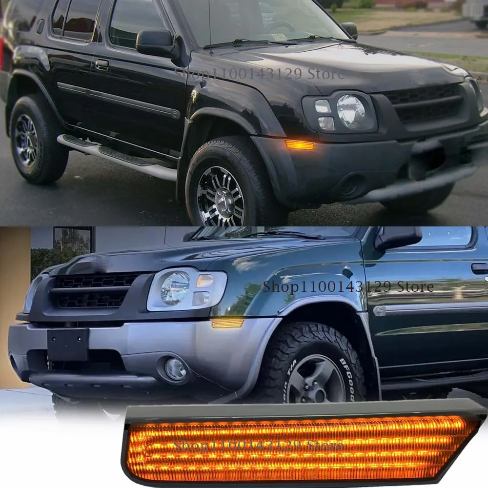 

For Nissan Xterra 2002 2003-2004 Front Bumper LED Side Marker Turn Signal Lights OEM#261807Z800