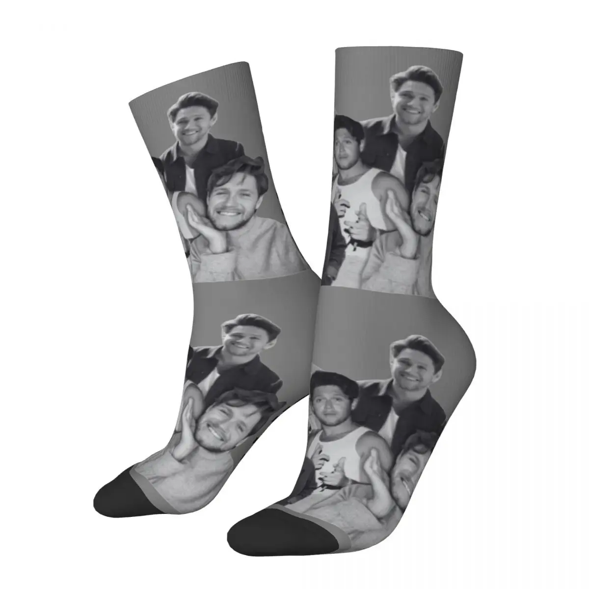 Cozy Male Socks Vintage Niall Horan Singer Merch Comfortable Pop Rock Graphic Dress Socks All Season