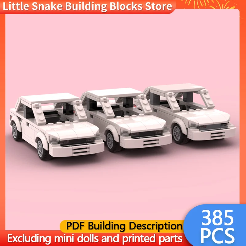 City Car Model MOC Building Bricks Household Compact Sedan Pack Modular Technology Gifts Holiday Assemble Children Toys Suit