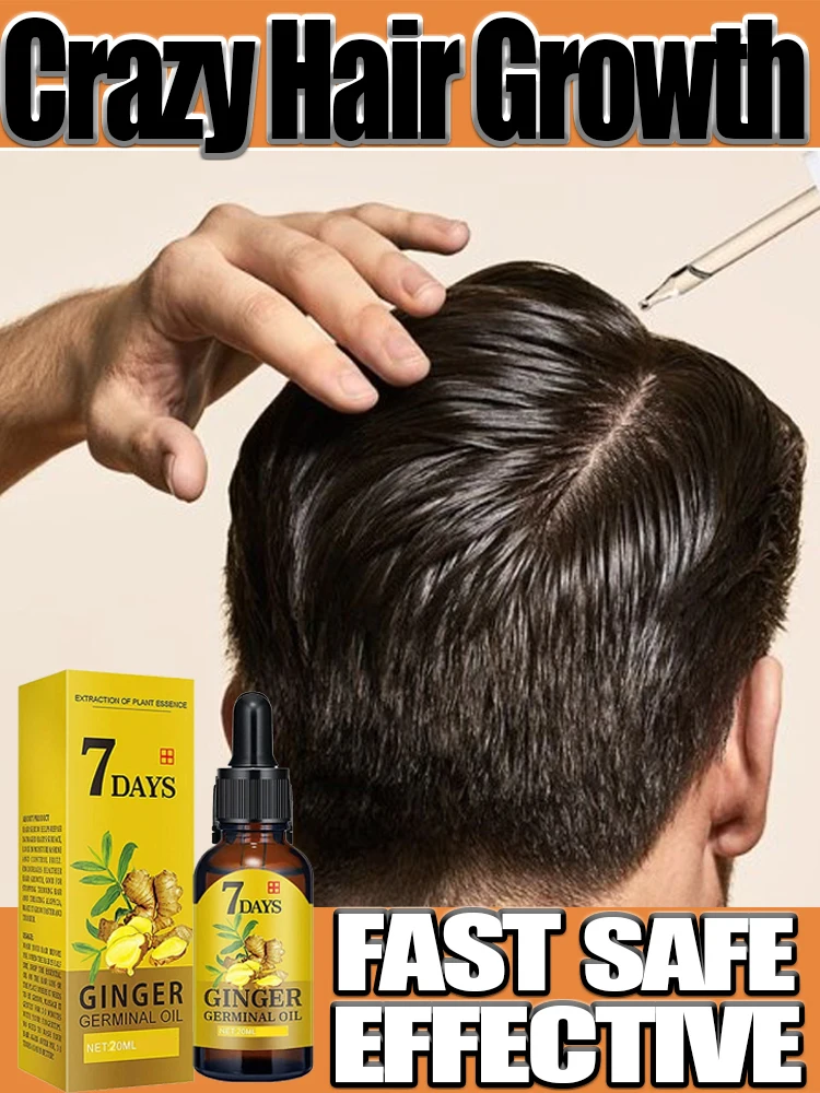 

Fast Ginger Hair Growth Serum Anti Hair loss Baldness Regrowth Hair Care Oil Repair Damaged Scalp Treatment For Women Men