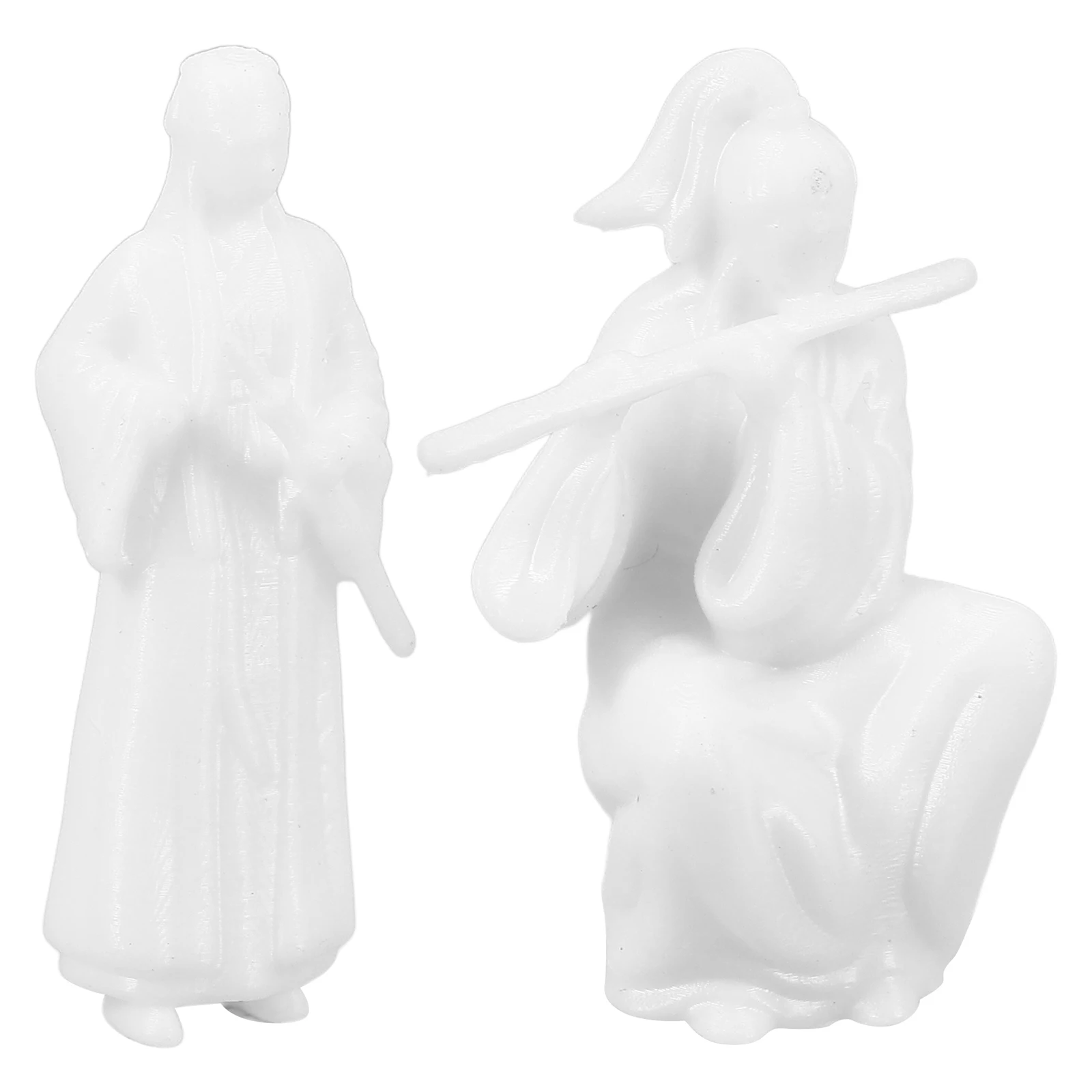 

2pcs Ancient Ornaments Miniature Chinese Figure Statue for Bonsai Micro Landscape Decorationslandscape bonsai garden art