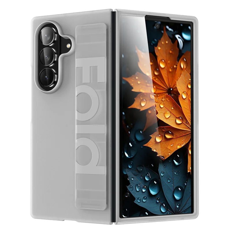 Funda con correa elástica para muñeca para Samsung Galaxy Z Fold 8 Ultra 7 6 5 4 3 correa de silicona a prueba de golpes mate PC duro 3