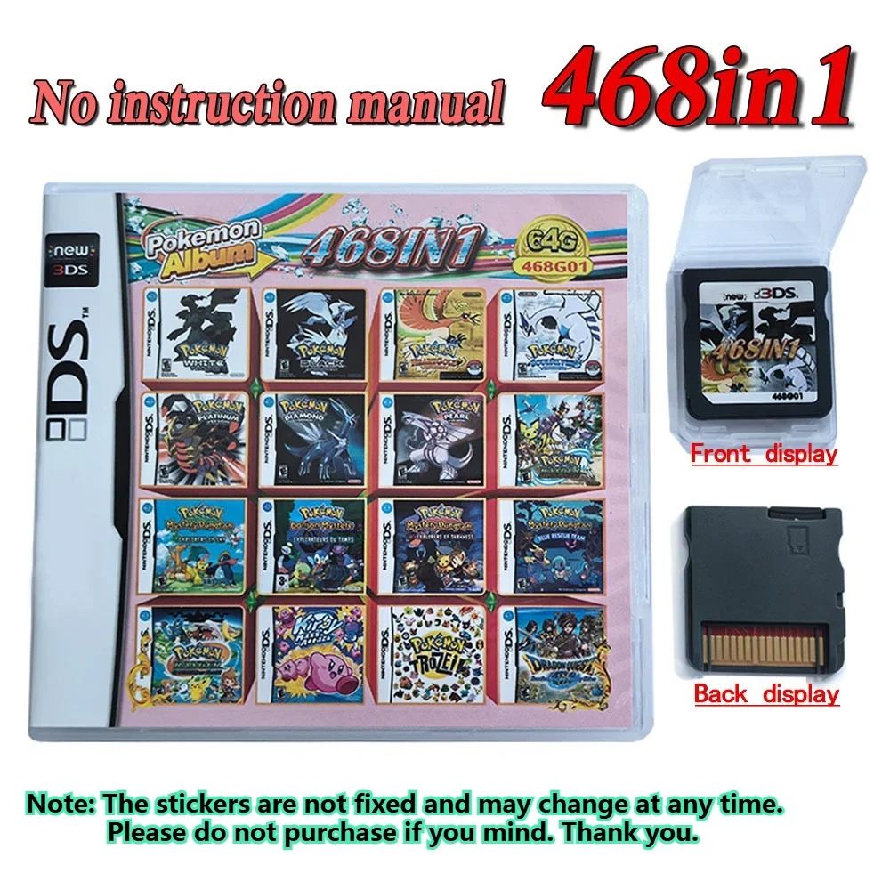 482-in-1 compilatie DS NDS 3DS 3DS NDSL Game Cartridge-kaart Videogame Handheld Player Game Card (R4-kaart)