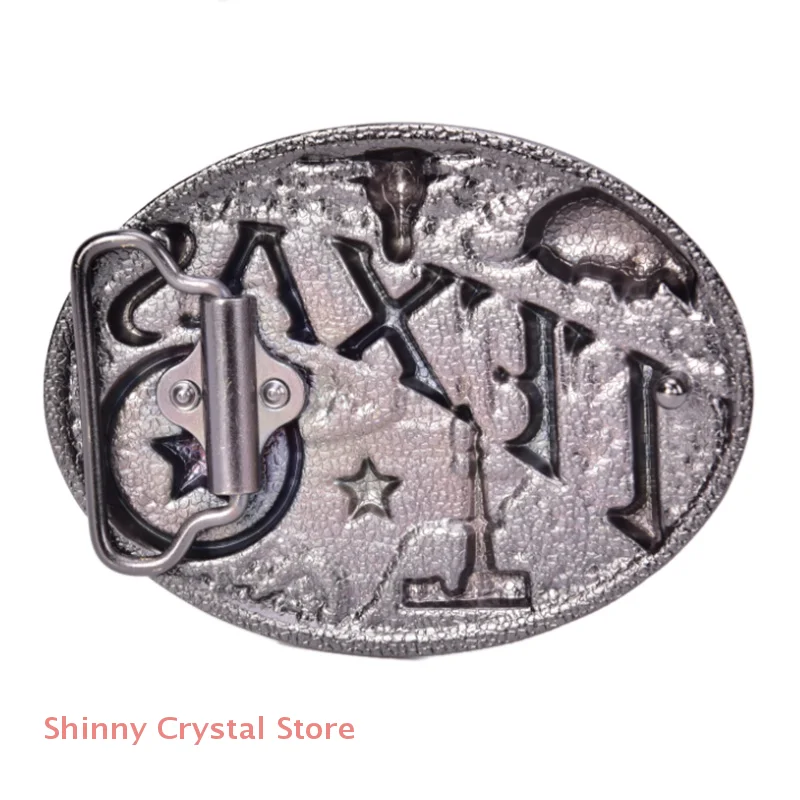 1PC ความแปลกใหม่เข็มขัดหัวเข็มขัด Vintage Texas Long Bull Horn เข็มขัดหัวเข็มขัด Western คาวบอย