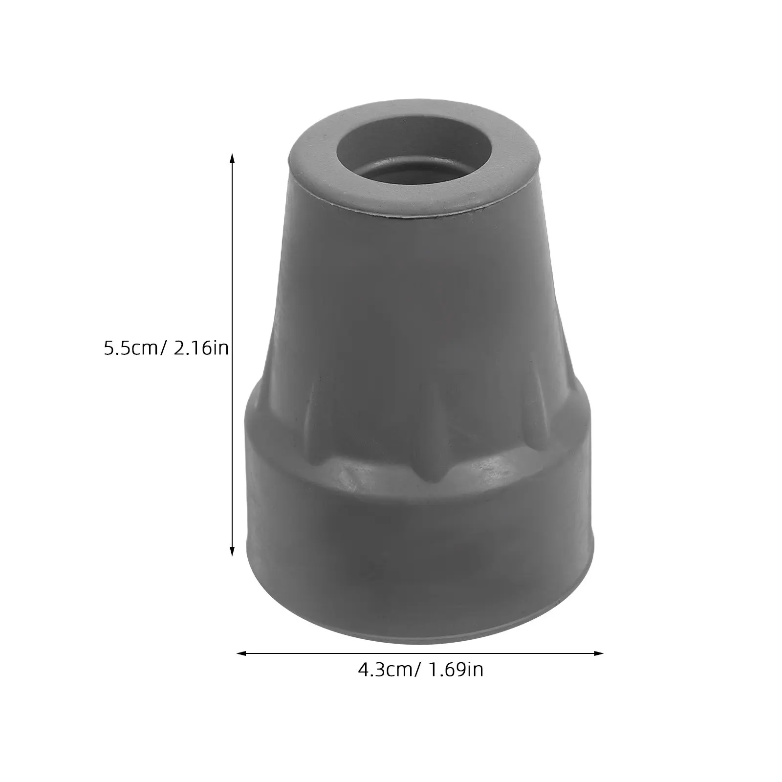 4Pcs Heavy Duty Anti-Slip Cane Rubber Ends 19Mm Diameter Round Non-Slip Crutch Tips for Walking Sticks Canes Crutches Rain Snow