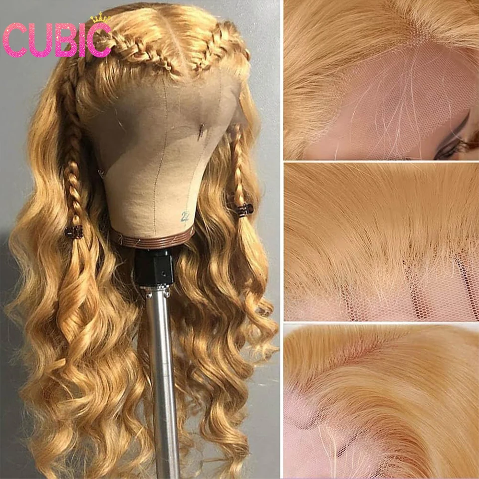 

22 inch Honey Blonde Body Wave Wig Human Hair 13x4 Colored #27 Lace Front human Hair Wig For Women HD Transparent Lace Wig