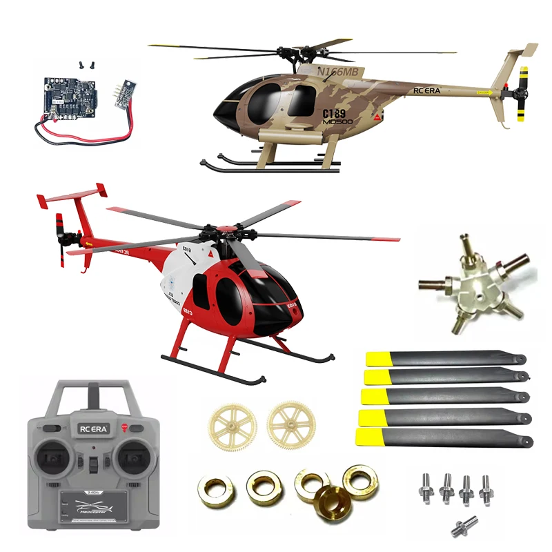 RC ERA C189 MD500 RC Helicopter Body Shell Motor Screw Blade Rotor Axis Bearing Gear Servo Canopy Receiver Spare Parts Accessory