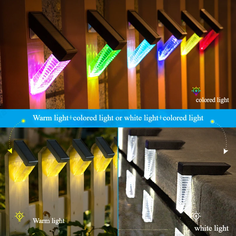 New LED Solar Lights for Outdoor Waterproofing Courtyard Corridors Stairs Walls Decorative Atmosphere Lighting Fixtures