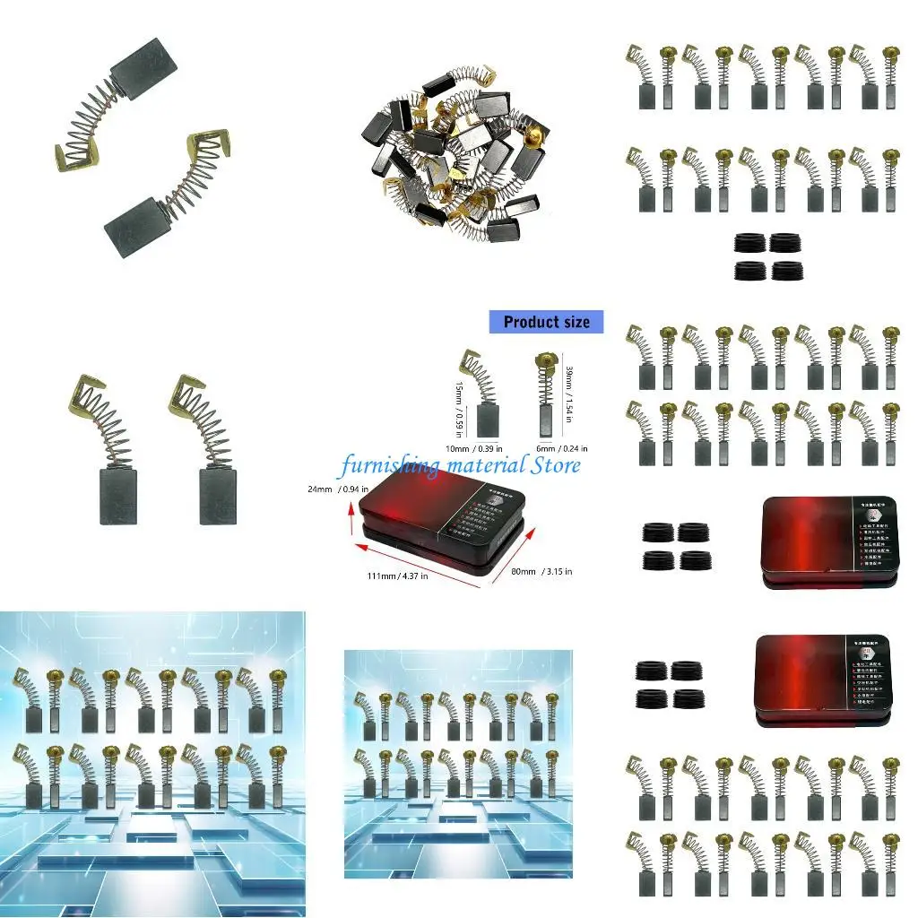 

Y5GD Pack of 20 Electric Hammer Carbon Brushes Power Tool Carbon Brush Replace for Repair Durability