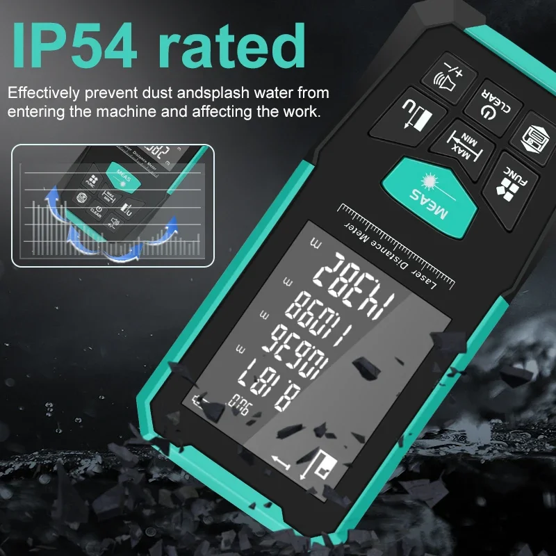 Snakol Professional Laser Distance Meter 150M/200M Tape Measure Rangefinder USB Charging for Home Improvement Projects