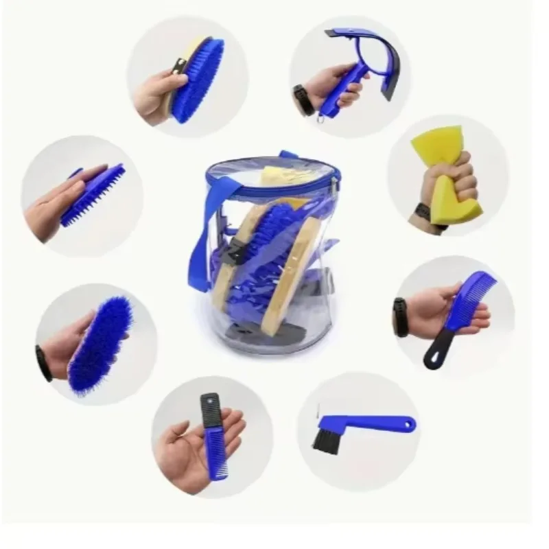 

Portable Horse Grooming Tool Set Lightweight Equestrian Cleaning Kit