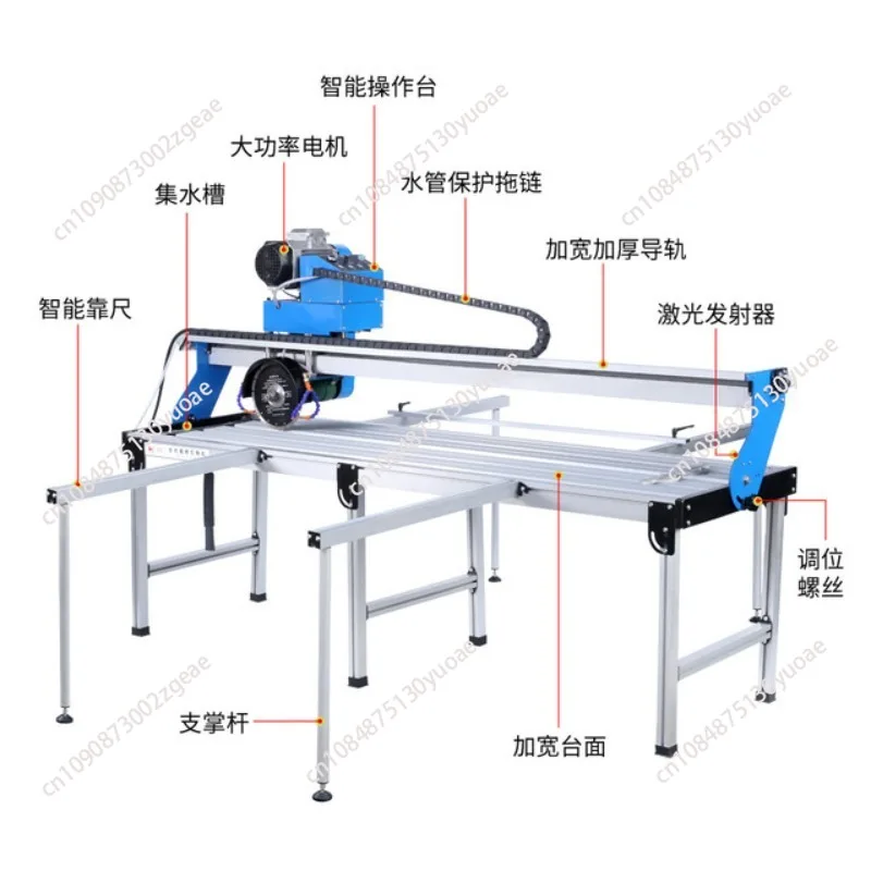 Heavy Industrial Grade Electric Cutting Machine, Tile Chamfering Machine, Cutting and Slotting Edging Machine, 4000W