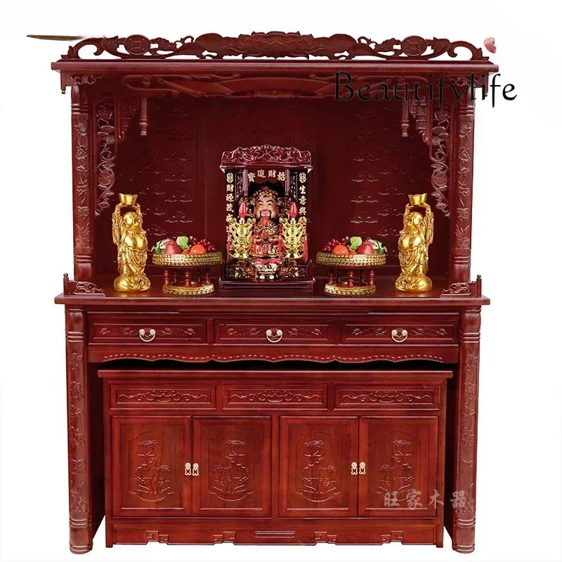 المتخصصة مذبح قوانيين إله الثروة خزانة النمط الصيني بوذا خزانة بوذا ضريح بسيط تحية الجدول مبخرة الجدول