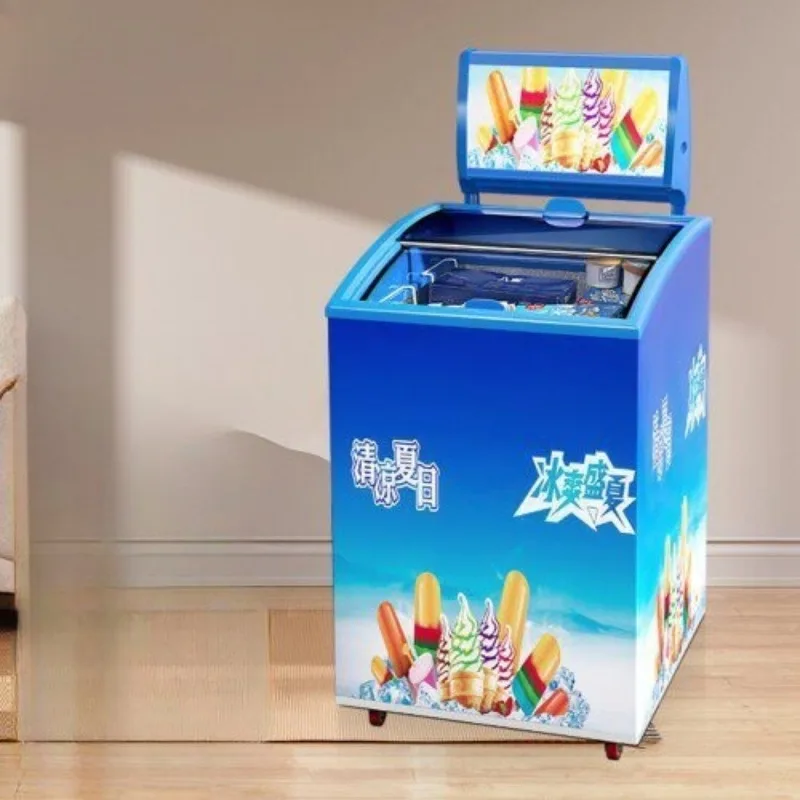 Frozen and refrigerated commercial small display cabinet ice cream ice cream chestnut cabinet