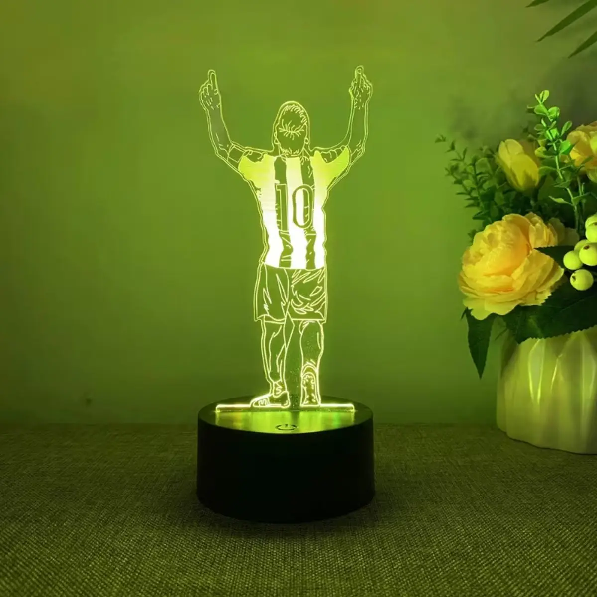 1PC Player No.10 Back 3D Night Light Football USB Touch 3D LED Desk Lamp Creative Birthday Gift