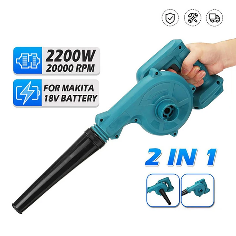 2200W Cordless Electric Air Blower Suction Leaf Computer Handheld Dust Cleaner Collector Power Tools For Makita 18V Battery