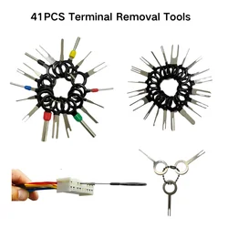 41PCS Automotive Terminal Removal Tool Set Car Wire Connector Pin Extractor Puller Release Kit with Case for Electrical Repair