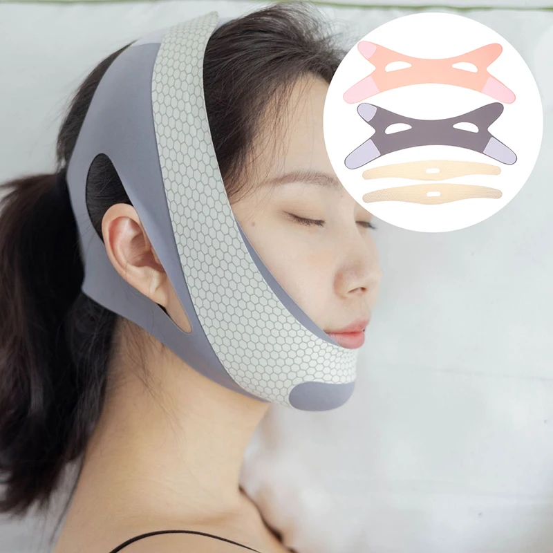 Reutilizável rosto emagrecimento bandagem v linha rosto shaper feminino queixo bochecha levantar cinto de massagem facial cinta rosto cuidados com a pele ferramentas beleza