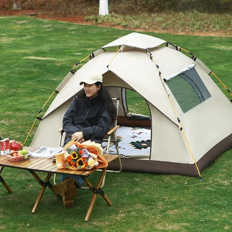 

Pop Up Camping Tent with Waterproof Tarp Inflatable Gazebo Mesh Sunshade Awning Shelter Outdoor Pole Beach Canopy One-touch