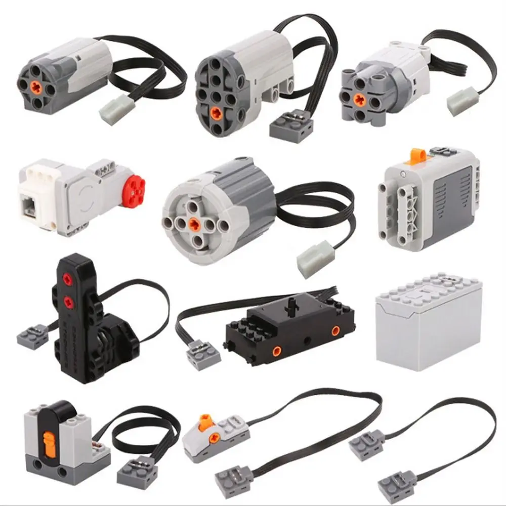 Technical Motor Parts Multi Power Functions 8293 8883 Tool Servo Train Motor PF Model Sets Building Blocks Compatible Leduo