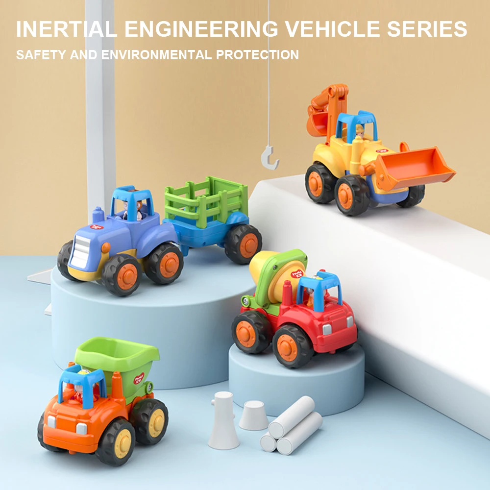 

Inertial Cute Engineering Vehicle Series,Farmer's Car, Tractor, Excavator Model, Safe Environmentally Friendly Children's Toys