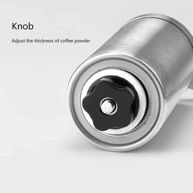 Stainless Home Portable Manual Coffee Grinder Hand Coffee Mill with Ceramic Burrs Adjustable Settings Portable Hand Crank Tools - view 4
