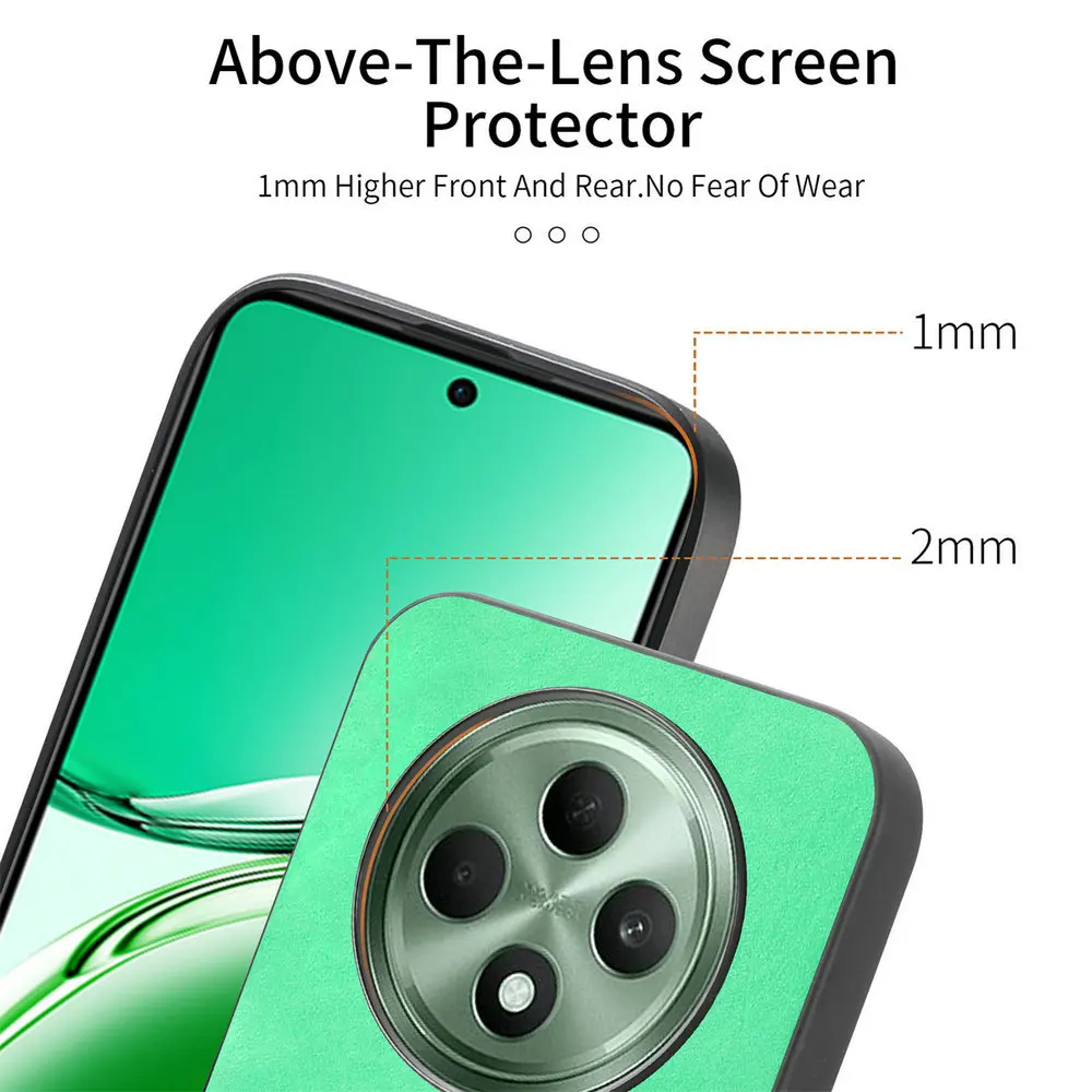 Reno12 FS 13 14 15 Pro 5G Luxury Case Leather Back Panel for OPPO Reno 15 FS Case Magnet Funda Reno13 13A 14F 15F 13F 12FS 11 F