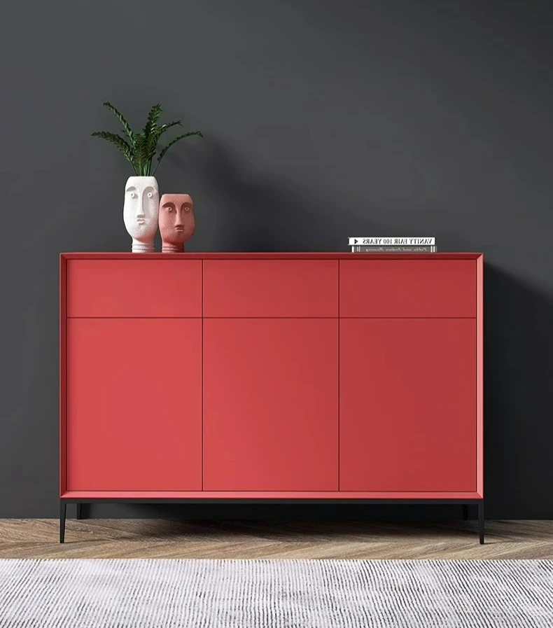 LTT Italian minimalist rice gray shoe cabinet home storage porch cabinet home door integrated partition cabinet