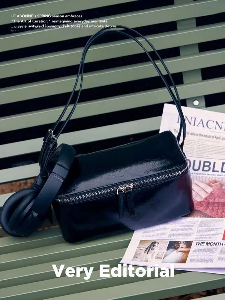 

Nuo Xiaola Authentic Brand LE Spring 2025 Ручная сумка-коробка для завтрака на одно плечо на молнии Повседневная Simptic Sle Wome...