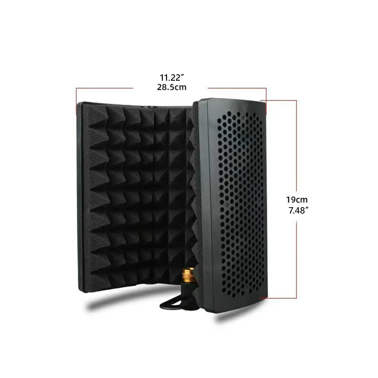 

Professional Mic Isolation Shield Foldable Sound Absorbent Foam Panel with Tripod for Studio Recording