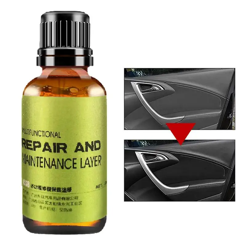 Car Trim Restorer Lasting Auto Restoring Liquid 30ml Long Lasting Shine Dressing For Tires Trim And More Safe For Cars Trucks