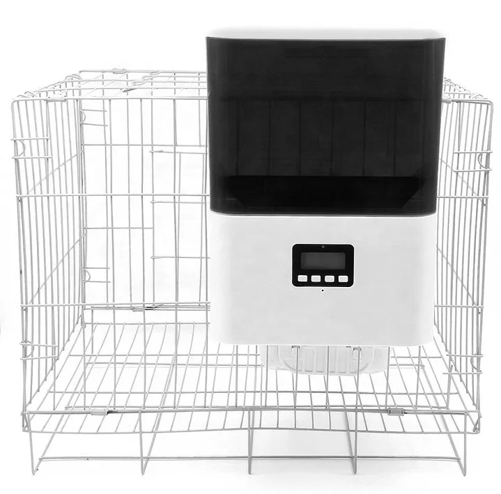 

Cage Automatic Pet Timer Feeder 2.3 Liter Capacity Smart Food Dispenser With Partial Control For Rabbits, Cats And Dogs