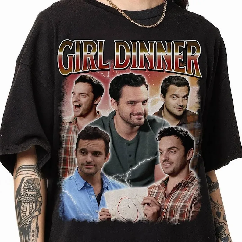 

Футболка для ужина для девочек Nick Miller, рубашка для фанатов, винтажные футболки Nick Miller, футболки Nick Miller Bootleg