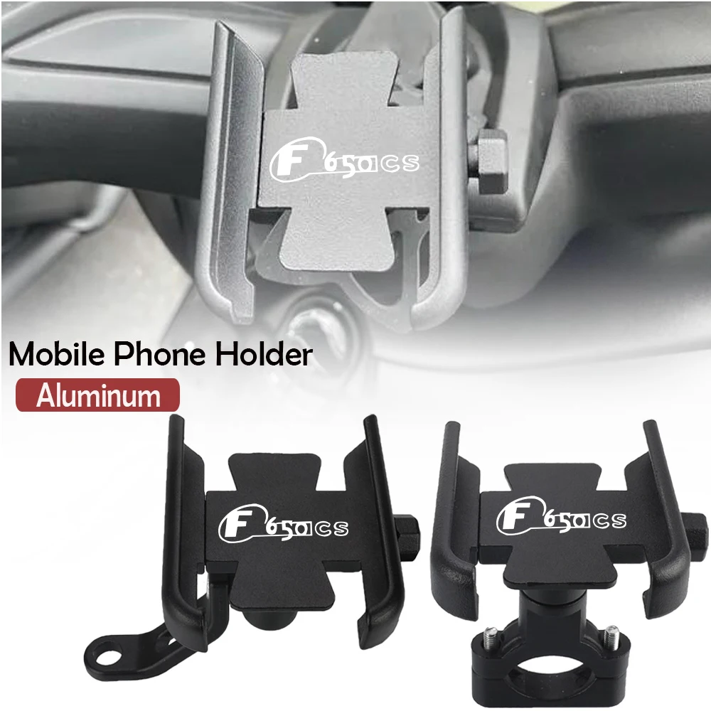 Motorcycle Accessories CNC Handlebar Mobile Phone Holder GPS Stand Bracket For BMW F650CS DAKAR SCARVER F650CSABS F650 CS ABS